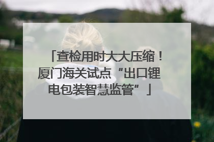 查检用时大大压缩！厦门海关试点“出口锂电包装智慧监管”