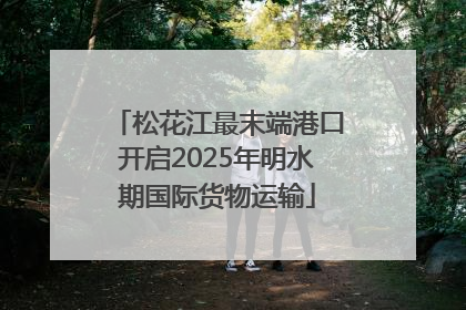 松花江最末端港口开启2025年明水期国际货物运输