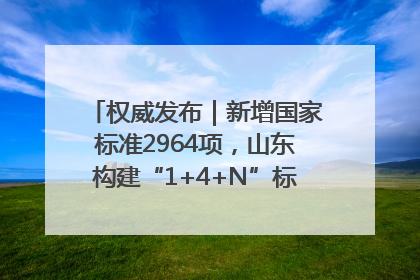 权威发布｜新增国家标准2964项，山东构建“1+4+N”标准化创新发展新格局