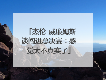 杰伦-威廉姆斯谈闯进总决赛：感觉太不真实了