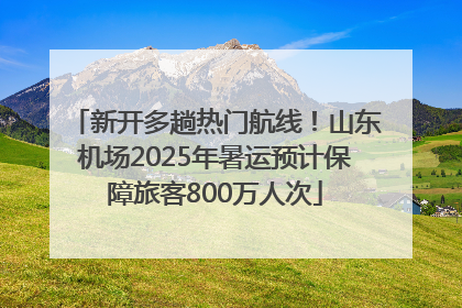 新开多趟热门航线！山东机场2025年暑运预计保障旅客800万人次