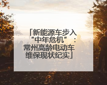 新能源车步入“中年危机”：常州高龄电动车维保现状纪实