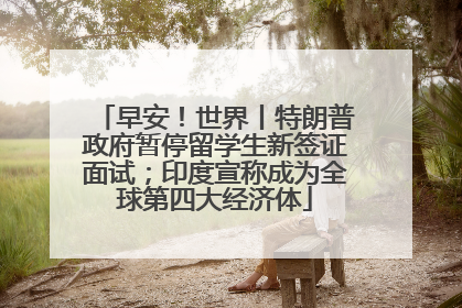 早安！世界丨特朗普政府暂停留学生新签证面试；印度宣称成为全球第四大经济体