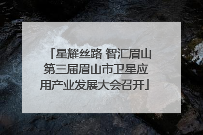 星耀丝路 智汇眉山 第三届眉山市卫星应用产业发展大会召开