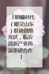 朝曦时代（曜灵山东）联袂创维光伏，临沂战新产业再添重磅合作