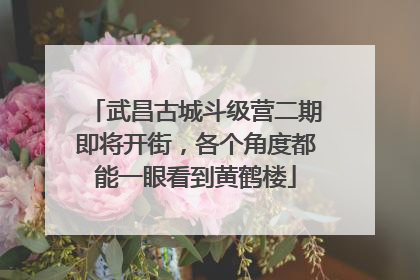 武昌古城斗级营二期即将开街，各个角度都能一眼看到黄鹤楼
