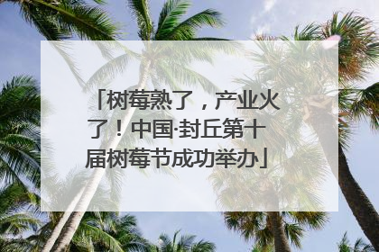 树莓熟了，产业火了！中国·封丘第十届树莓节成功举办