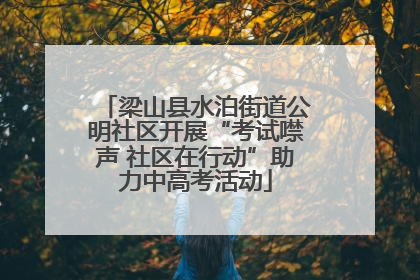 梁山县水泊街道公明社区开展“考试噤声 社区在行动”助力中高考活动