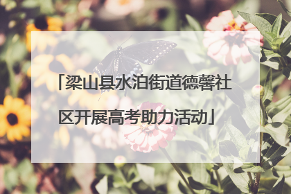 梁山县水泊街道德馨社区开展高考助力活动