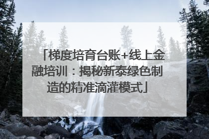 梯度培育台账+线上金融培训：揭秘新泰绿色制造的精准滴灌模式
