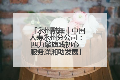 永州融耀丨中国人寿永州分公司：四力擎旗践初心 服务潇湘助发展