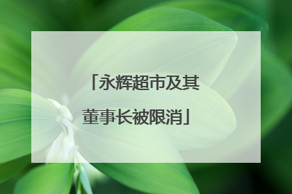 永辉超市及其董事长被限消