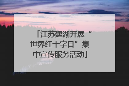 江苏建湖开展“世界红十字日”集中宣传服务活动