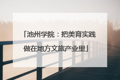 池州学院：把美育实践做在地方文旅产业里