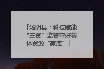 汤阴县：科技赋能“三资”监管守好集体资源“家底”