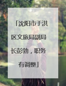 沈阳市于洪区文旅局副局长彭勃，职务有调整