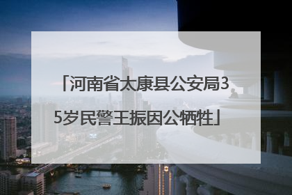 河南省太康县公安局35岁民警王振因公牺牲