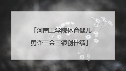 河南工学院体育健儿勇夺三金三银创佳绩