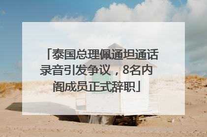 泰国总理佩通坦通话录音引发争议，8名内阁成员正式辞职