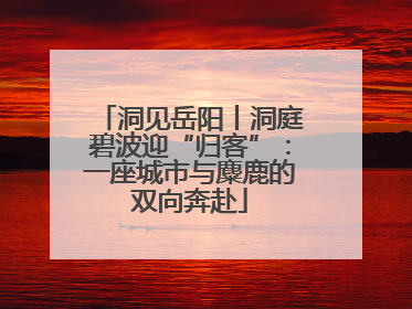 洞见岳阳丨洞庭碧波迎“归客”：一座城市与麋鹿的双向奔赴