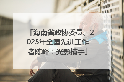 海南省政协委员、2025年全国先进工作者陈峰：光影捕手
