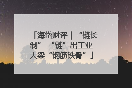海岱财评｜“链长制” “链”出工业大梁“钢筋铁骨”