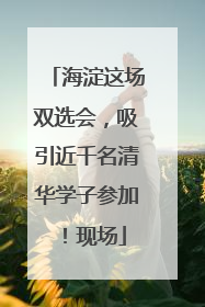 海淀这场双选会，吸引近千名清华学子参加！现场