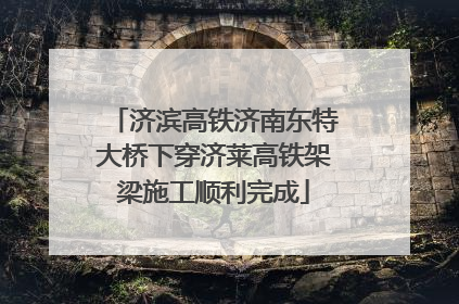济滨高铁济南东特大桥下穿济莱高铁架梁施工顺利完成