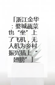 浙江金华：婺城蔬菜也“坐”上了飞机，无人机为乡村振兴插上“翅膀”