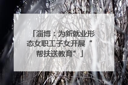 淄博：为新就业形态女职工子女开展“帮扶送教育”