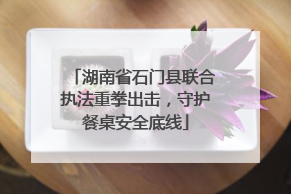湖南省石门县联合执法重拳出击，守护餐桌安全底线
