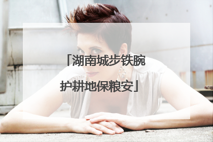 湖南城步铁腕护耕地保粮安