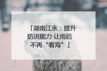 湖南江永：提升防洪能力 让雨后不再“看海”