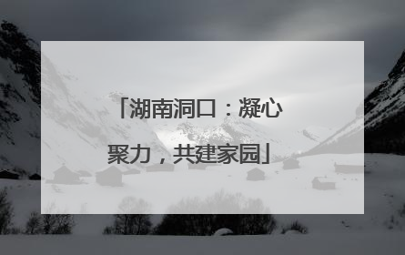 湖南洞口：凝心聚力，共建家园