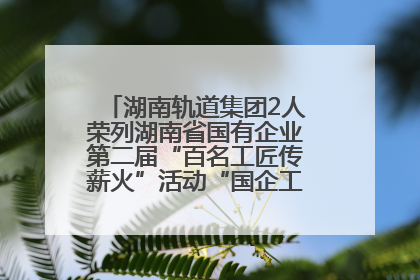 湖南轨道集团2人荣列湖南省国有企业第二届“百名工匠传薪火”活动“国企工匠”人才宣传名单