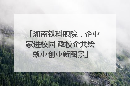 湖南铁科职院：企业家进校园 政校企共绘就业创业新图景