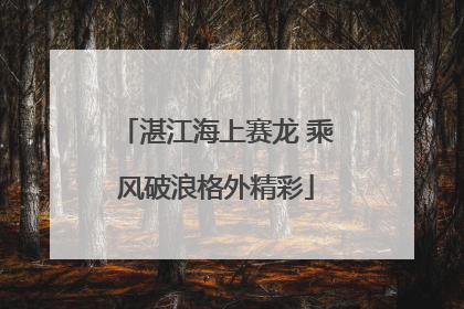 湛江海上赛龙 乘风破浪格外精彩