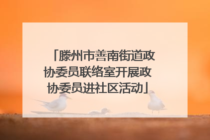 滕州市善南街道政协委员联络室开展政协委员进社区活动