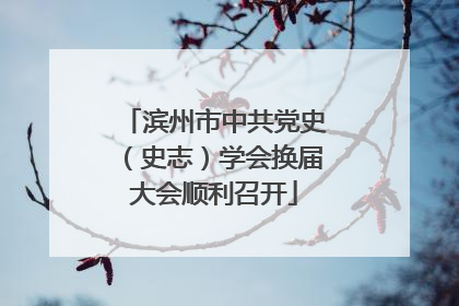 滨州市中共党史（史志）学会换届大会顺利召开
