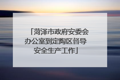 菏泽市政府安委会办公室到定陶区督导安全生产工作