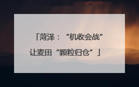 菏泽：“机收会战”让麦田“颗粒归仓”