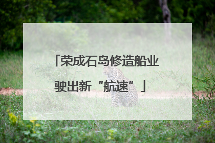荣成石岛修造船业驶出新“航速”