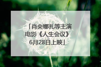 肖央娜扎等主演电影《人生会议》6月28日上映