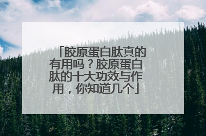 胶原蛋白肽真的有用吗？胶原蛋白肽的十大功效与作用，你知道几个