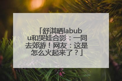 舒淇晒labubu和哭娃合影：一同去郊游！网友：这是怎么火起来了？