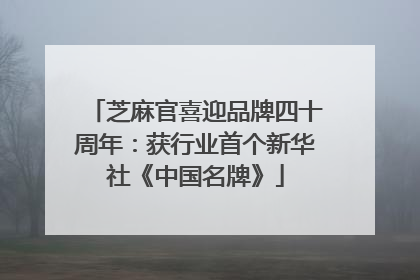 芝麻官喜迎品牌四十周年：获行业首个新华社《中国名牌》