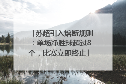 苏超引入熔断规则：单场净胜球超过8个，比赛立即终止