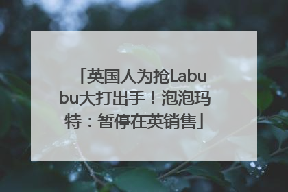 英国人为抢Labubu大打出手！泡泡玛特：暂停在英销售