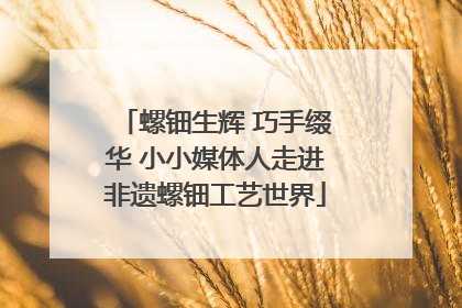 螺钿生辉 巧手缀华 小小媒体人走进非遗螺钿工艺世界