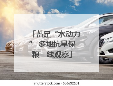 蓄足“水动力” 多地抗旱保粮一线观察